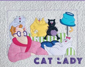 Cat Lady Quilt PDF Download Quilt Pattern by Amy Bradley