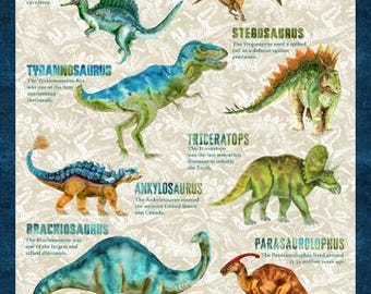 Dino Roar Dinosaur Fabric Panel by Northcott #54**
