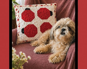 Molde em PDF para almofada "Little to Dot" da Villa Rosa Designs