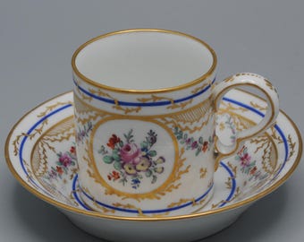 Tasse et soucoupe à café « Litron », fin du XVIIIe siècle