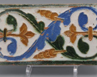 Azulejo, Arista y Cuenca - Spanish Moorish Mudejar Tile, Toledo 16th century