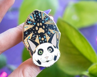 Papa Ghoul Pin Badge Gift For Metal Lover Cat Pin Badge Gift For Friend Music Pin Badge