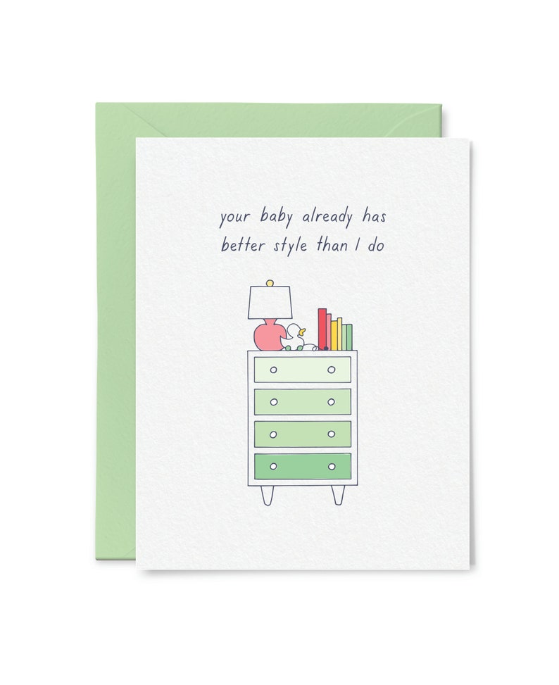 Your Baby Is So Stylish New Card Funny Welcome Pas Hipster Congrats Shower