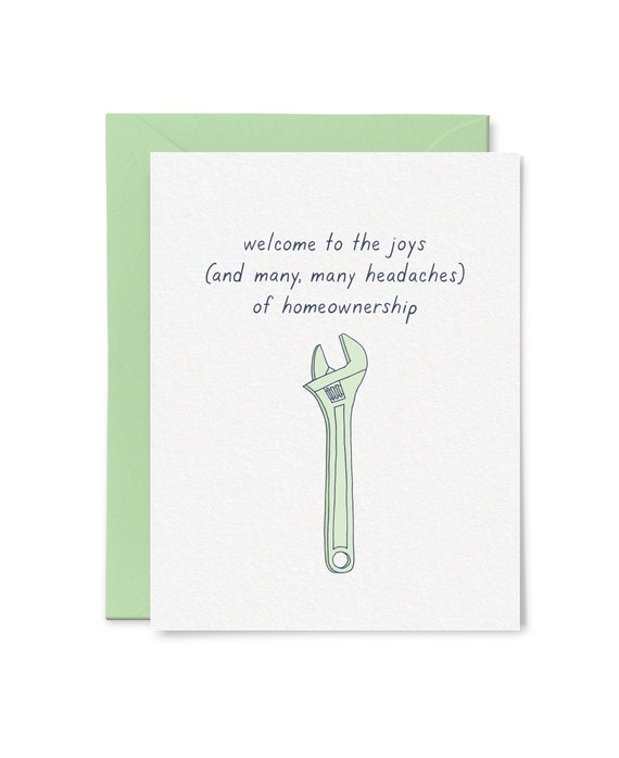 New home new house card funny humerous  contemporary modern