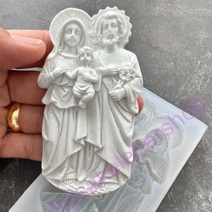 HOYL FAMILY, Jesus-Mary and Joseph silicone mold-Mother Mary-saint-religious-Fondant-Resin-handicrafts-Clay-Candy-christmas ornaments