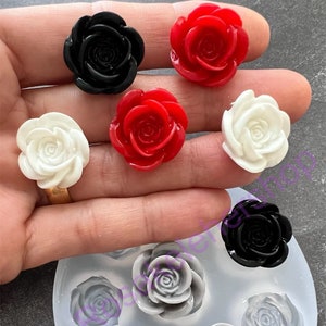 Rose-Flowers-Spring silicone mold for Fondant-Resin-polymer Clay-Candy-Jewelry-handcrafts-chocolate-wax-soap embeds-handmade molds.