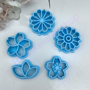 Flowers embossing dough cutter for polymer clay-jewelry making-cookies-fondant decorations and more.
