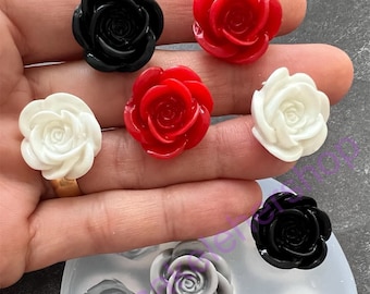 Rose-Flowers-Spring silicone mold for Fondant-Resin-polymer Clay-Candy-Jewelry-handcrafts-chocolate-wax-soap embeds-handmade molds.