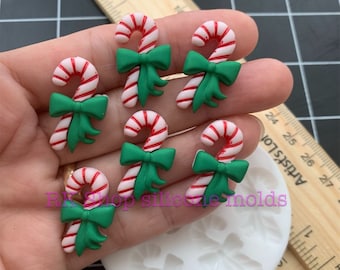 Candy cane Silicone Mold very small for Christmas-Fondant-Resin-polymer Clay-Candy-Jewelry-handcrafts-handmade mold