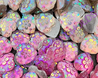 10/24pcs Resin Flatback Cabochons Cameo Flower Embellishment 14x13x10mm BWRB0592 10/24pcs Resin Flatback Cabochons Cameo Flower Embellishment 14x13x10mm BWRB0592