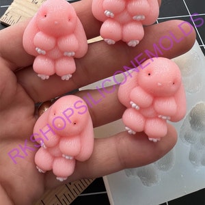 Bunny-Rabbit handmade silicone mold for Easter-Fondant-Resin-crafts-Clay-Candy-Jewelry making-chocolate-plaster and more.
