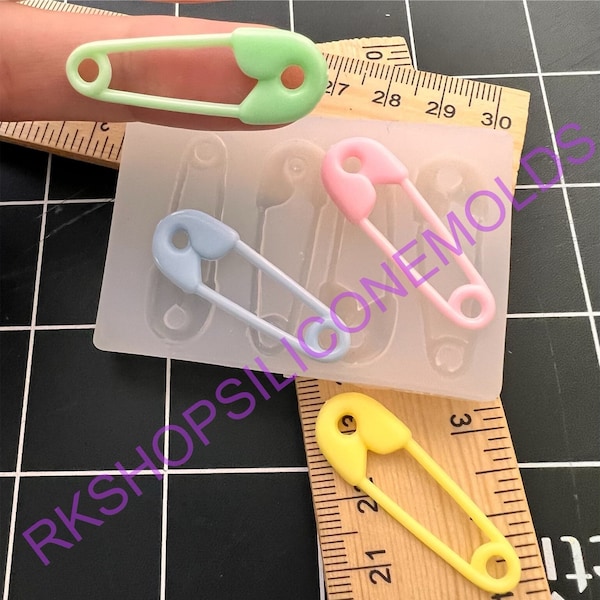 Baby Diaper Pins Silicone Mold for Baby shower-Fondant-Resin-polymer Clay-Candy-Jewelry-handcrafts-handmade molds