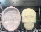 Dia de los Muertos Halloween Silicone Mold, skull, fondant, Clay, Resin, Gumpaste, Jewelry