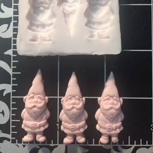 1.5&quot; Garden Gnome silicone mold Spring-Fondant-Resin-Handicrafts-Clay-Candy-Jewelry-christmas