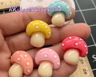 Mushrooms silicone mold 5 / 22 Cavities for Fondant-Resin-polymer Clay-Candy-Jewelry-handcrafts-chocolate-wax-soap embeds-handmade molds.
