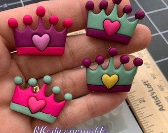 Crown with heart Silicone mold (SMALL) for Fondant-Resin-polymer Clay-Candy-Jewelry-handcrafts-chocolate-handmade mold.