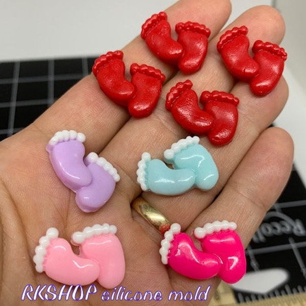 Baby Feet print very tiny Silicone Mold for Baby Shower-Fondant-Resin-handcrafts-polymer Clay-Candy-Jewelry-baby foot mold-handmade mold