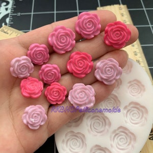 Roses-Spring Flowers silicone mold for Fondant-Resin-polymer Clay-Candy-Jewelry-handcrafts-chocolate-wax-soap embeds-handmade molds.