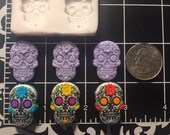 Mini Dia de los Muertos Halloween Skull Silicone Mold-fondant-Clay-Resin-crafts-Candy-Gumpast-Jewelry
