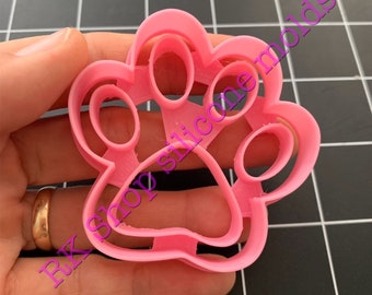 3D printed Dog Paw cookie cutter - dough-Embossing Cutters -fondant-biscuit-craft clay-animals-pets