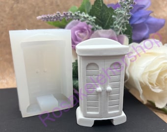 WARDROBE-closet  furniture miniature handmade silicone mold for crafts-Fondant-resin-Clay-Candy-chocolate-plaster-soap-ornaments and more.