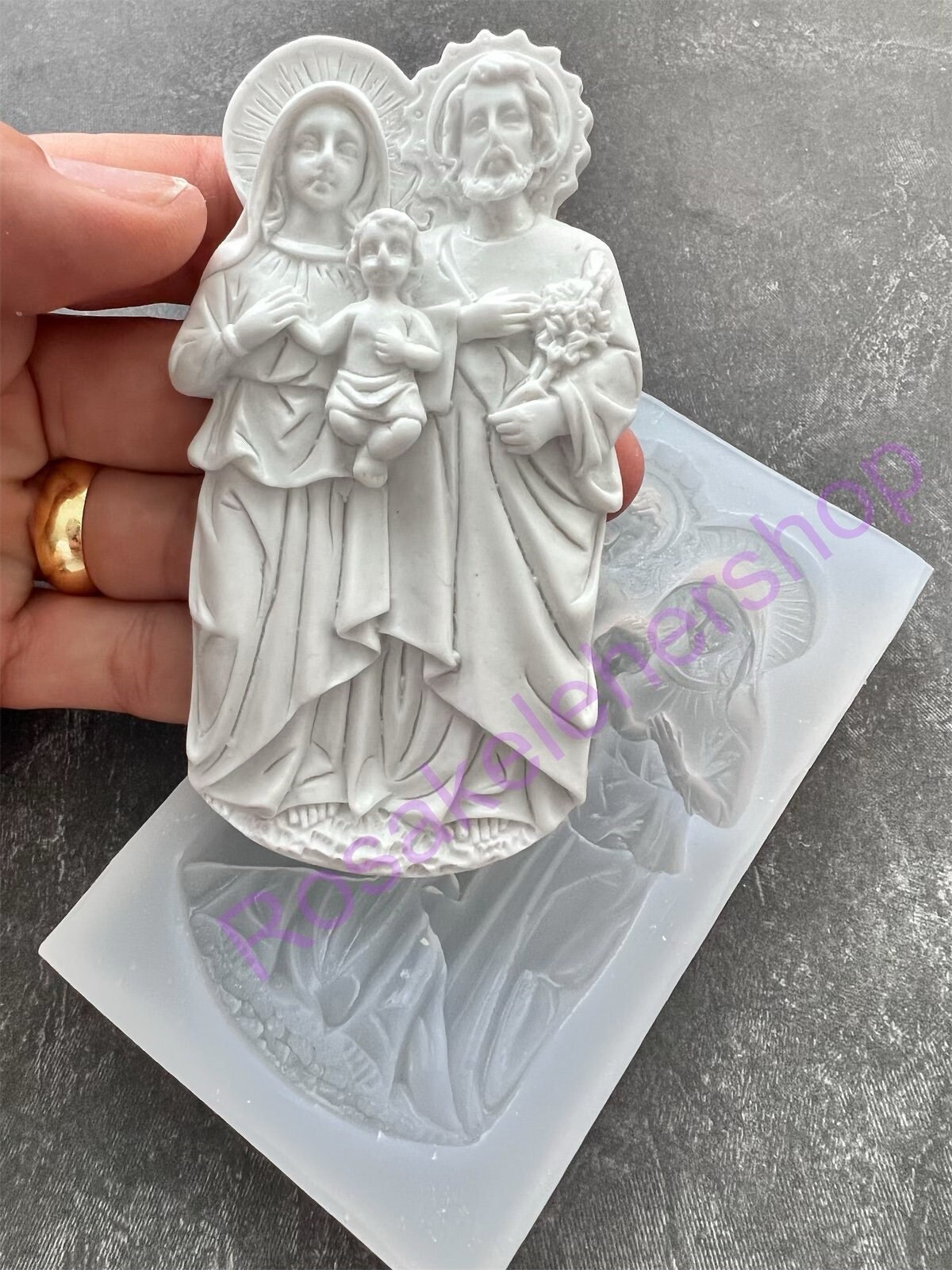 HOYL FAMILY, Jesus-Mary and Joseph silicone mold-Mother Mary-saint-religious-Fondant-Resin-handicrafts-Clay-Candy-christmas ornaments