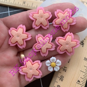 Star Flower flowers handmade silicone mold for Fondant-Resin-Clay-Candy-Jewelry making-crafts-chocolate-plaster hot glue and more. (SMALL)