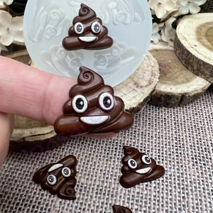 Emoji Cartoon Poop silicone mold Fondant-Resin-crafts-Clay-Candy-Jewelry-gumpaste