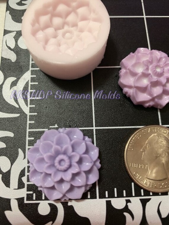 SHINE Rose silicone mold size 2-spring flowers for  Fondant-Resin-handcrafts-wax