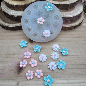 VERY TINY Flowers handmade silicone mold-Spring-summer flowers for Fondant-Resin-Clay-Candy-Jewelry making-crafts-chocolate.