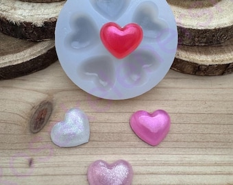 Hearts handmade silicone mold for Valentines Day for fondant-resin-crafts-Clay-Candy-chocolate-Jewelry making-embellishment and more.