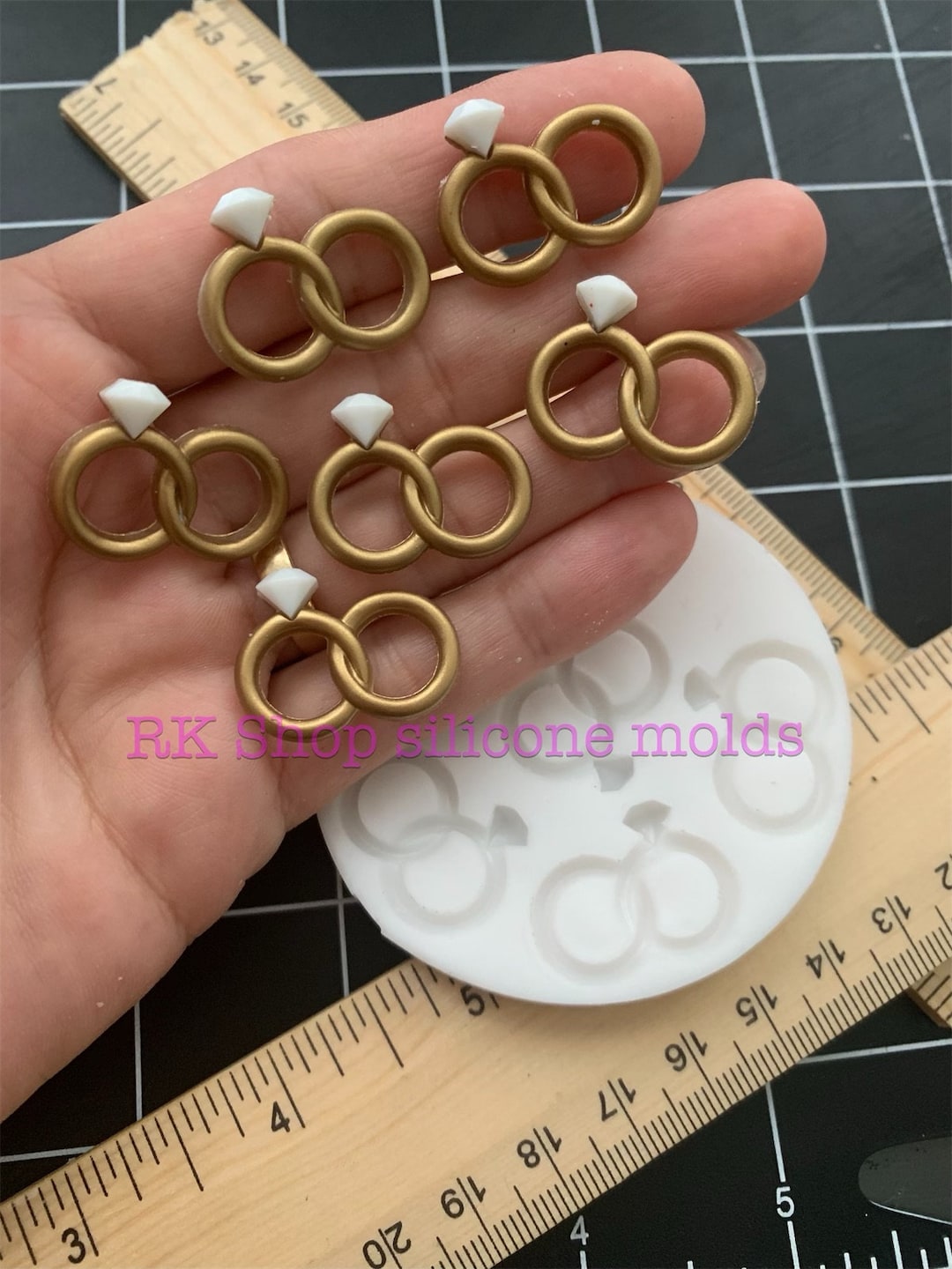 Wedding Ring Handmade Silicone Molds TINY SHALLOW) for Crafts