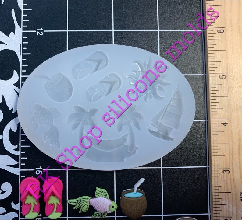 Tropicana Beach Silicone Mold Etsy