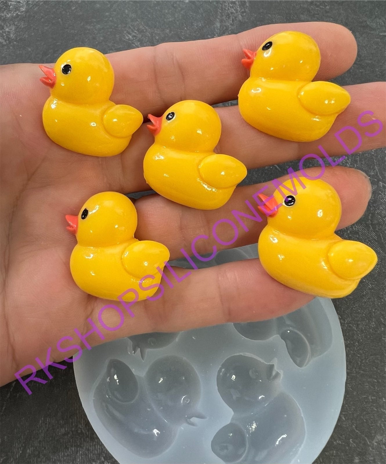 Funshowcase Swimming Duck Straw Topper Epoxy Resin Silicone Mold