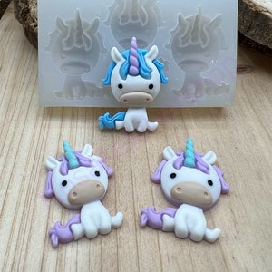 Unicorn silicone mold very small for Fondant-Resin-handcrafts-polymer Clay-Candy-Jewelry-handmade molds