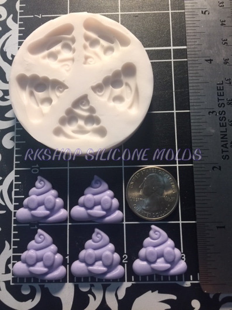 Emoji Cartoon Poop silicone mold Fondant-Resin-crafts-Clay-Candy-Jewelry-gumpaste
