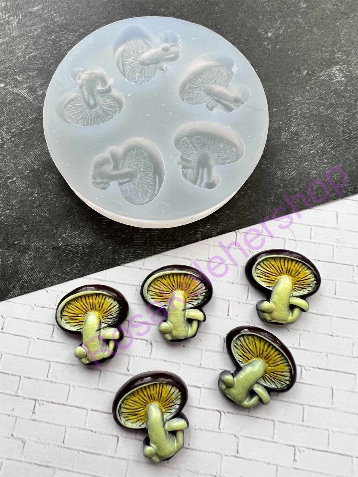 Mushroom Silicone Mold for Resin, Candy, Fondant, Clay, Embed, Jewelry, A259