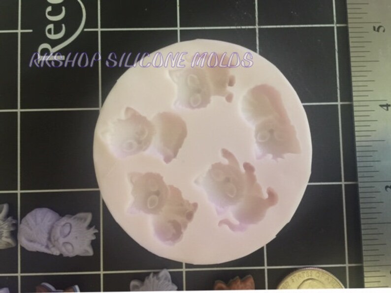 Kitty Cats Silicone Mold Kids-Girls-Boys Fondant-Resin-Clay-Candy-Jewelery..