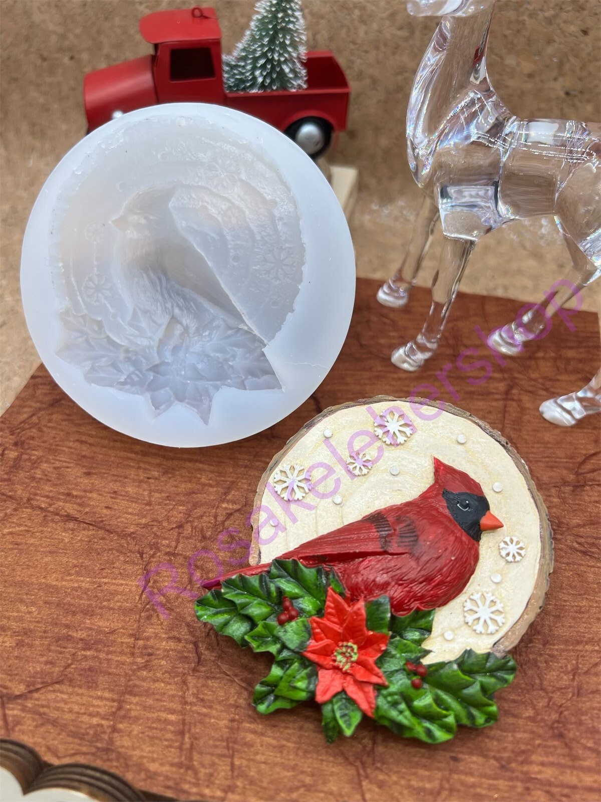 Molde De Silicona Brillante Para Colibrí – Molde De Llavero De Pájaros, Molde De Resina Y Fundición De Epoxi, Molde Para Hornear Pasteles De Fondant Para Manualidades De Arte