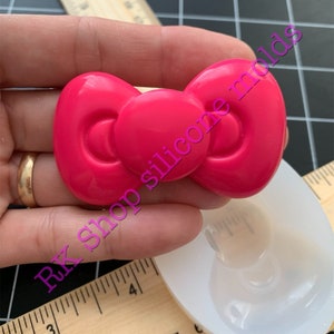 Bow-Hair tie Silicone mold for Fondant-Resin-polymer clay-Candy-Jewelry-handcrafts-chocolate-wax-soap embeds-handmade molds.