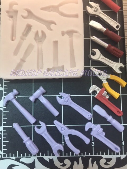 Moule Silicone Outils Fondant – Marteau, Clé, Tournevis, Gelée, Chocolat, Bonbons – Décoration Pâtisserie Fun