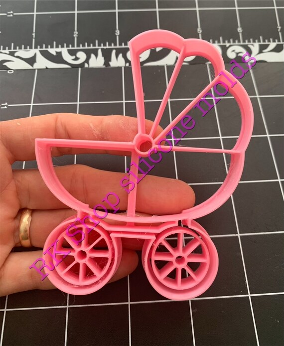 3D Printed Baby Stroller Cookie Cutterdoughembossing Cutters Etsy