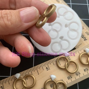 Wedding ring silicone molds TINY & SHALLOW for fondant-Resin-Polymer Clay-Jewelry-handcrafts-handcrafts-handmade mold. image 8