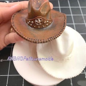 X-Large 3D hat silicone mold-Cowboy Hat for fondant-resin-polymer Clay-handcrafts-wax-soap-chocolate-handmade mold.