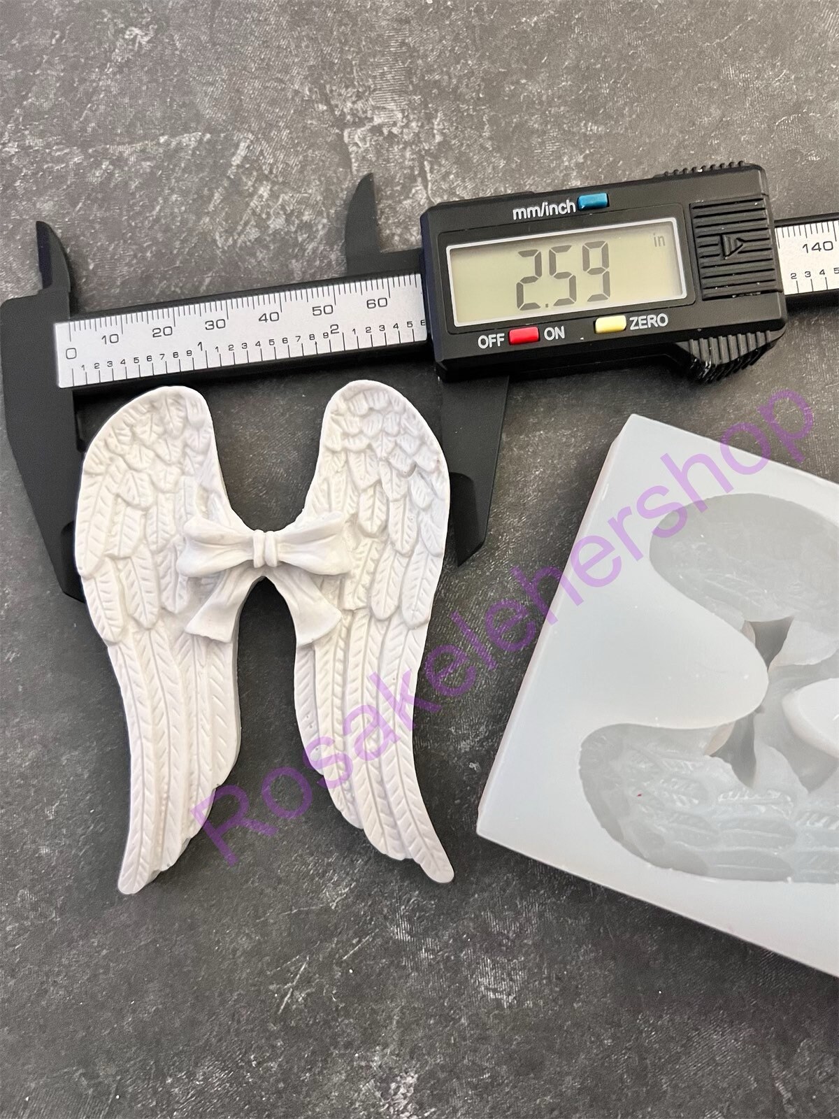 MINFEIDMS Angel Wings Silicone Moulds Heart Wings Fondant Moulds Wings