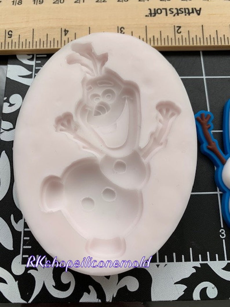 Large Cartoon Snowman inspired silicone mold Kids-Boys-Girls-Fondant-Resin-Gumpaste-Clay-Candy-Jewelry-Crafts