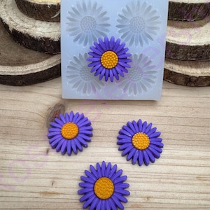 Flowers handmade silicone mold #3-Spring-summer flowers for Fondant-Resin-Clay-Candy-Jewelry making-crafts-chocolate-soap embeds.