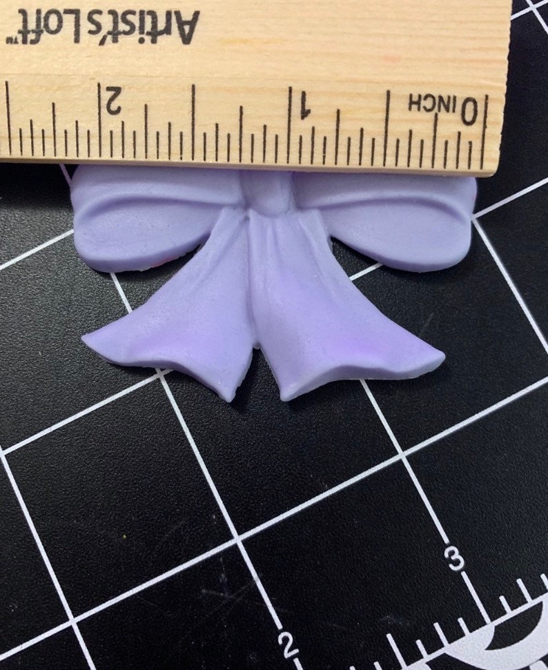 Silicone Bow beads for jewellery and craft projects Candy Purple