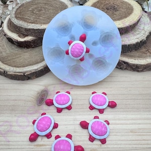 Turtles handmade silicone mold (SMALL) for fondant-resin-crafts-Clay-candy-chocolate-jewelry making-studs-cabochons-handmade mold.
