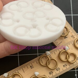 Wedding ring silicone molds TINY & SHALLOW for fondant-Resin-Polymer Clay-Jewelry-handcrafts-handcrafts-handmade mold. image 6